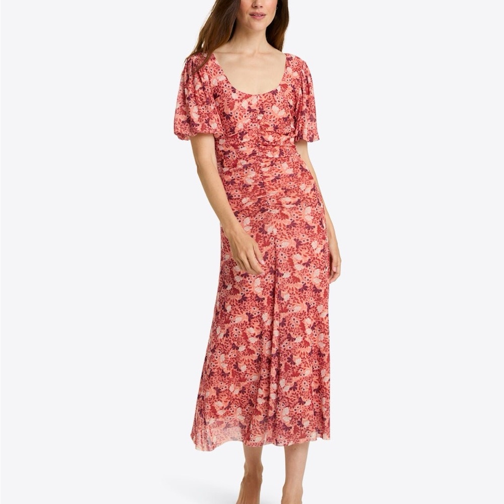 Draper James Mindy Midi Dress In Stretch Mesh